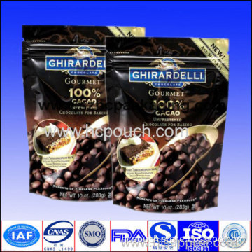 Plastic Stand Up Packaging Bags With Tear Notch 